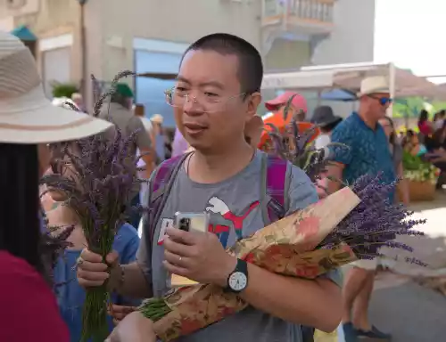 Des bouquets de lavande plein les bras et dans le dos :D